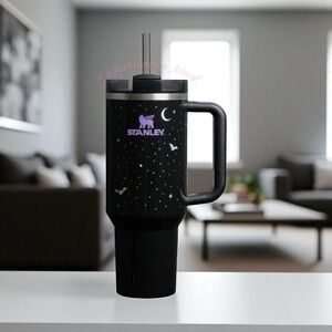 2025 Halloween Stanley Spellcast Black 40 oz Tumbler with bat design NEW